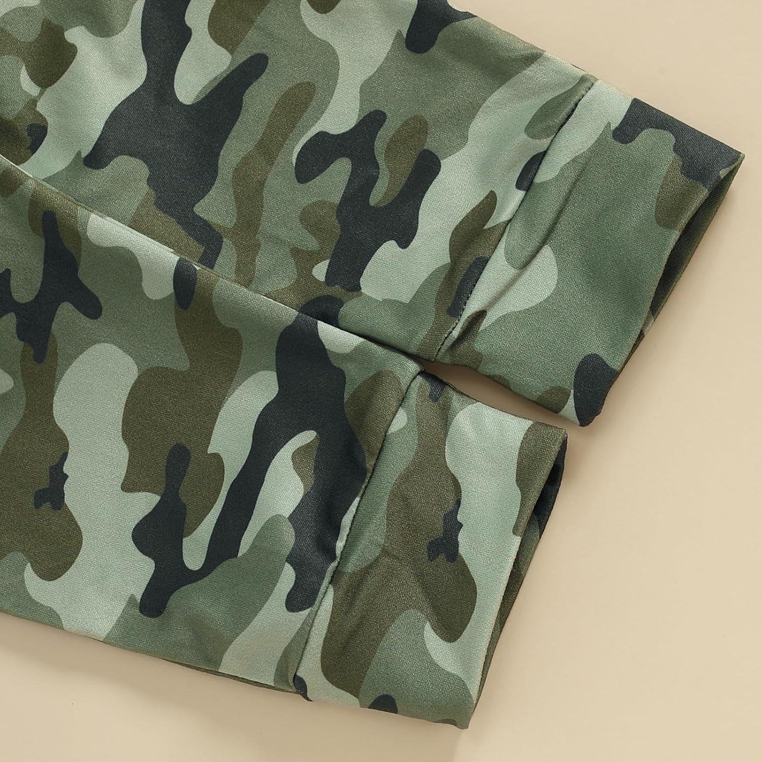 Exclusive Fitting Camouflage Baby Boy Outfit with Beanie and Hat 3-Piece Set