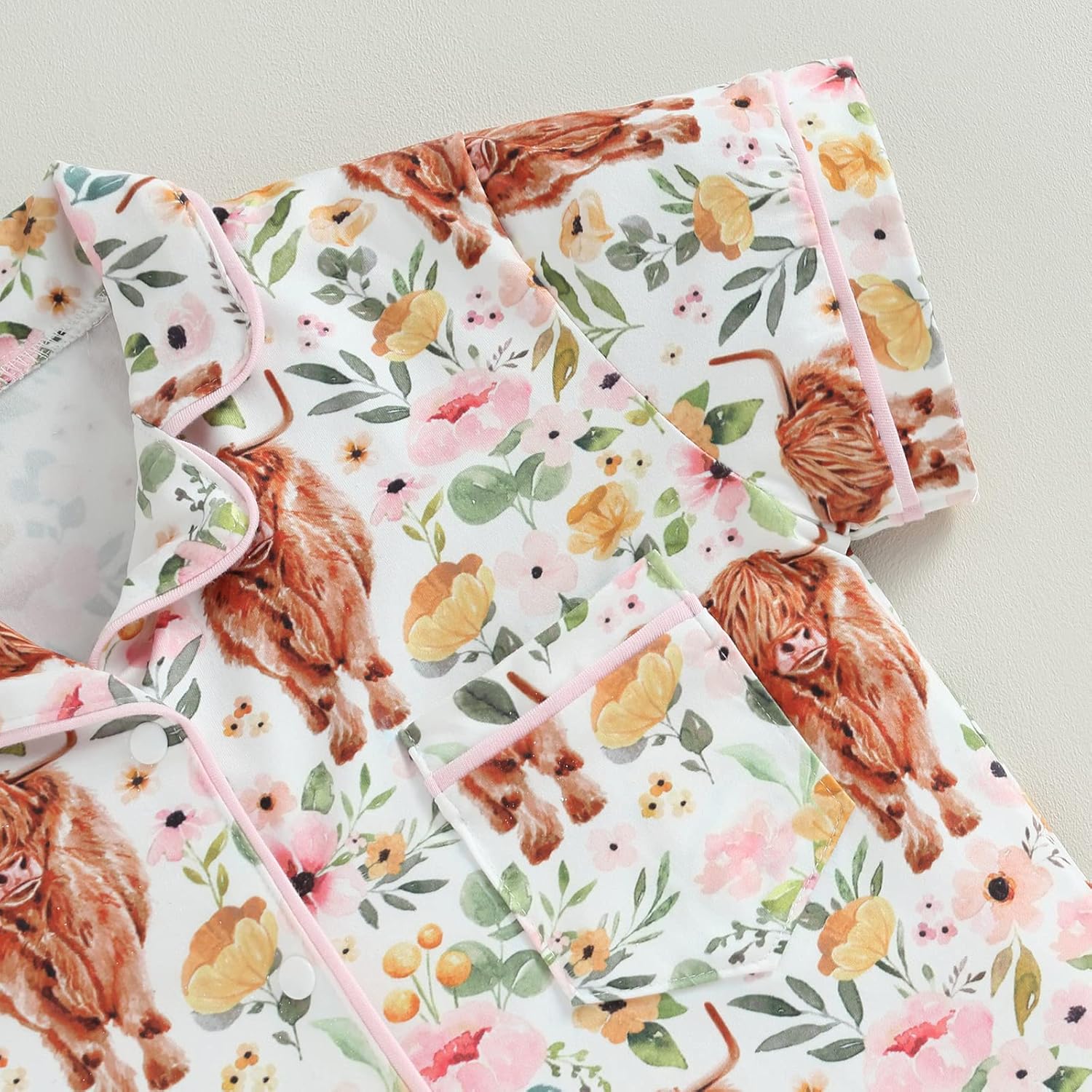 MAINESAKA Baby Pajama Set - Western Cow Print
