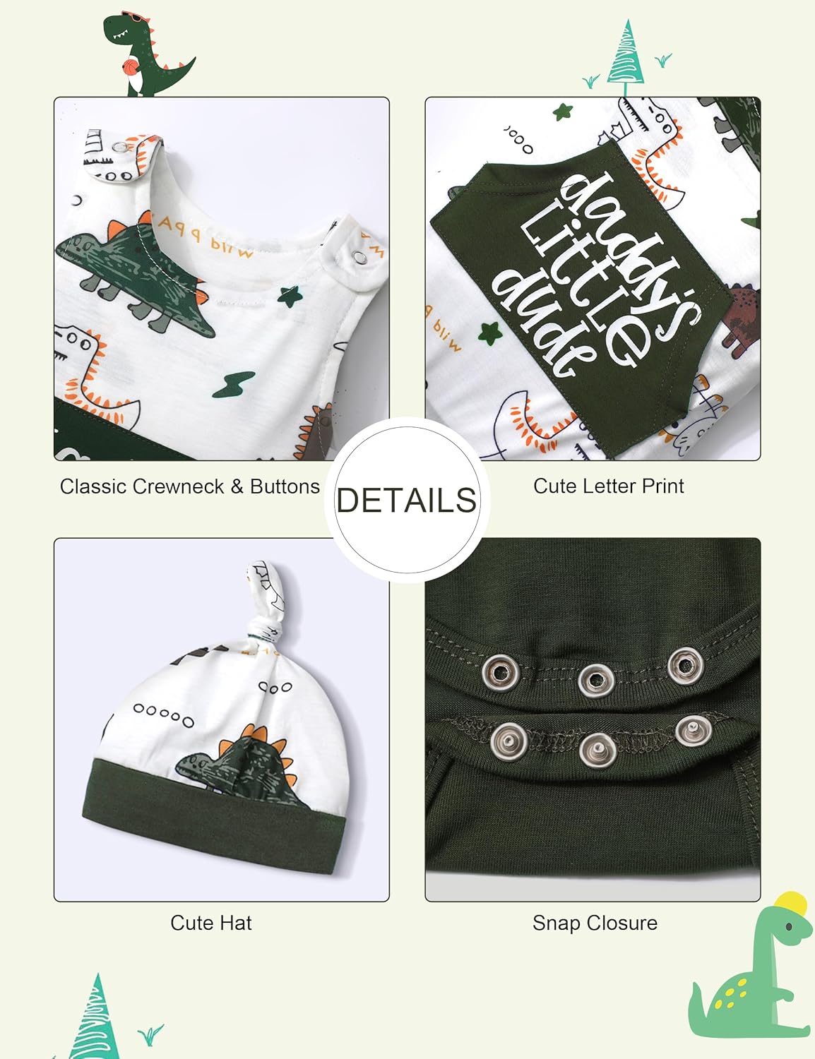 Baby Boys Dinosaur Outfit Set