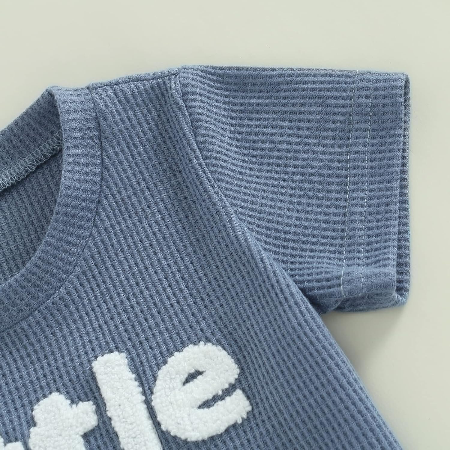 Little Dude Embroidered T-Shirt Shorts Set for Baby Boys