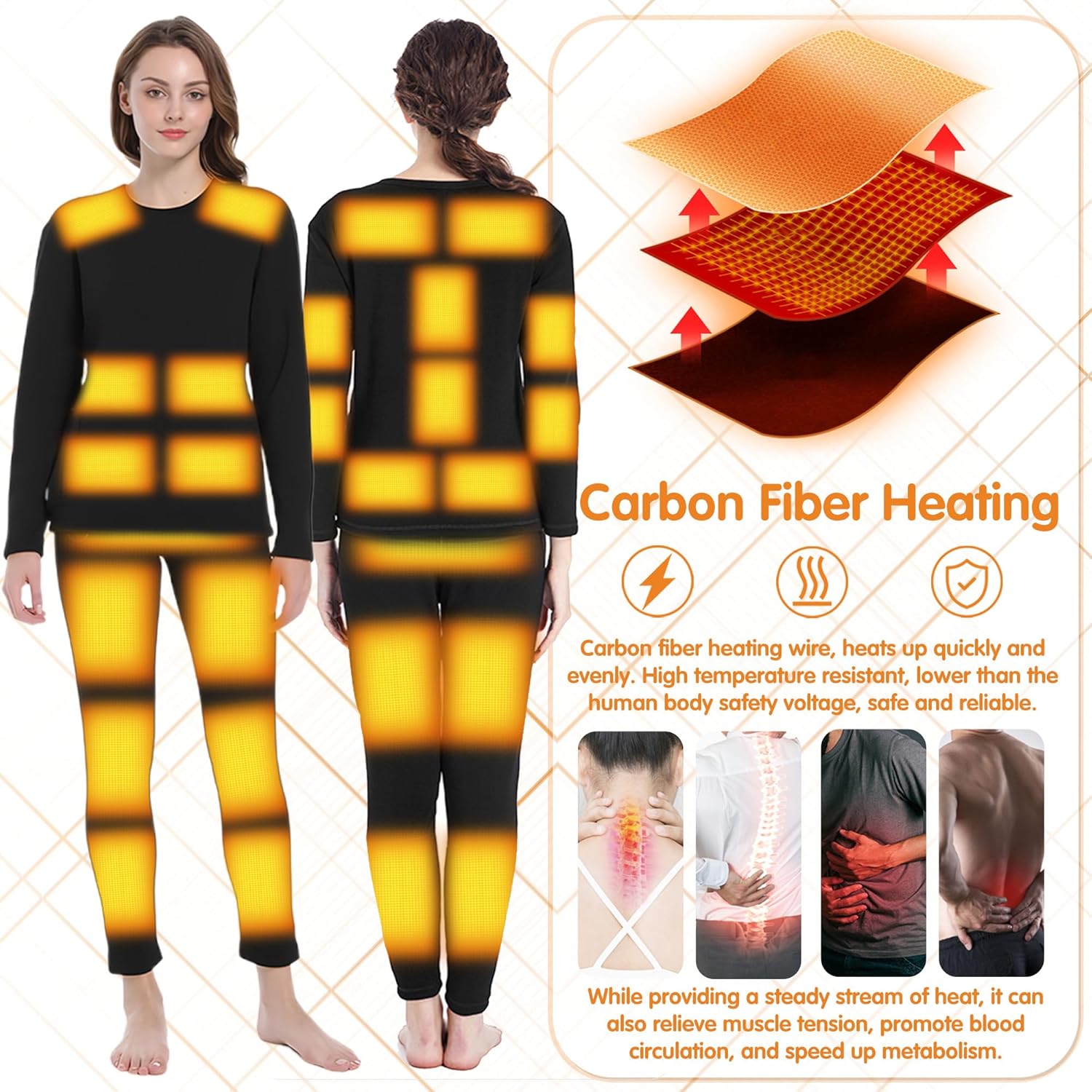 Essential Heating Thermal Underwear for Women Warm Comfortable Heating Collection