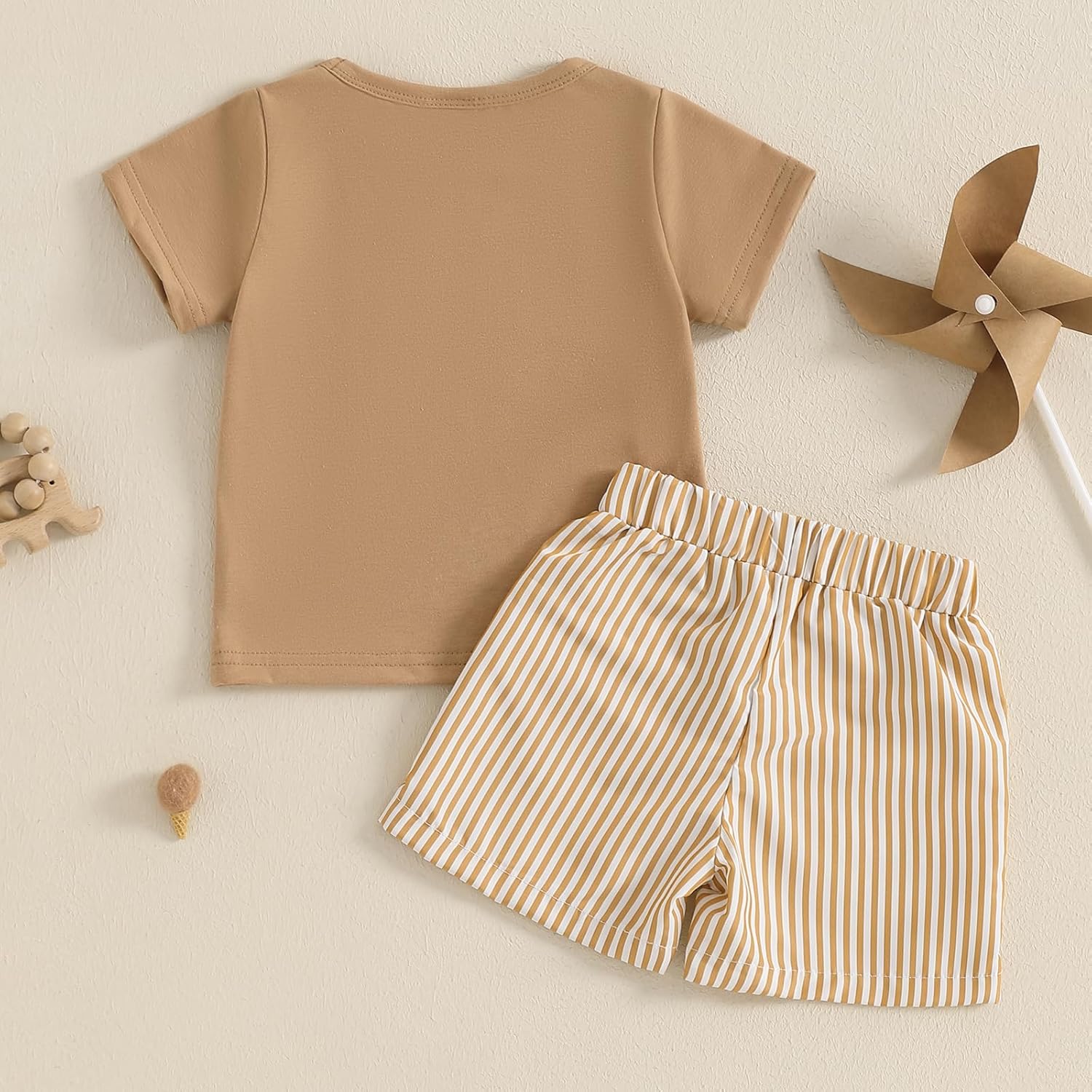 Perfect Summer Outfit for Toddlers Boys Embroidered Tees Shorts Set