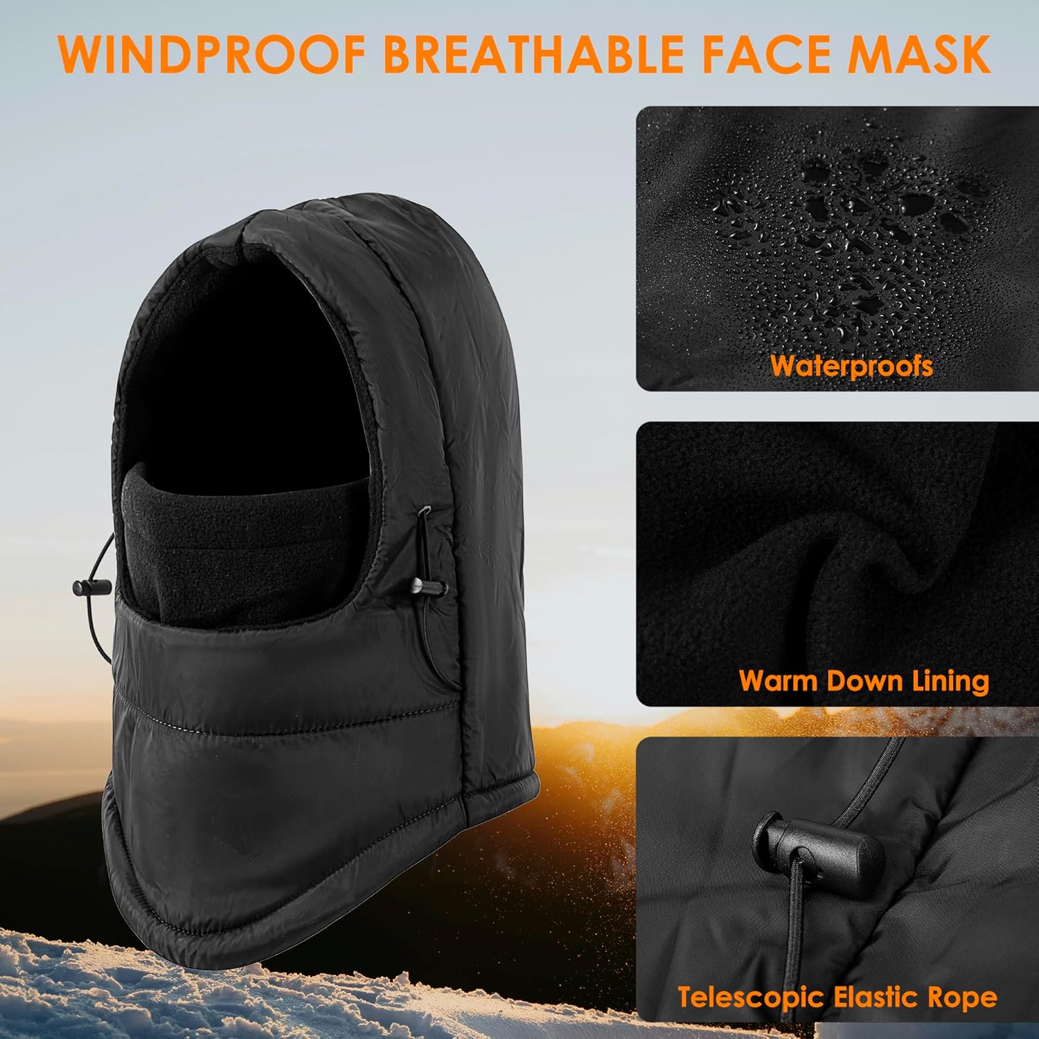 Ultimate Ski Mask - Thermal Windproof for Cold Weather