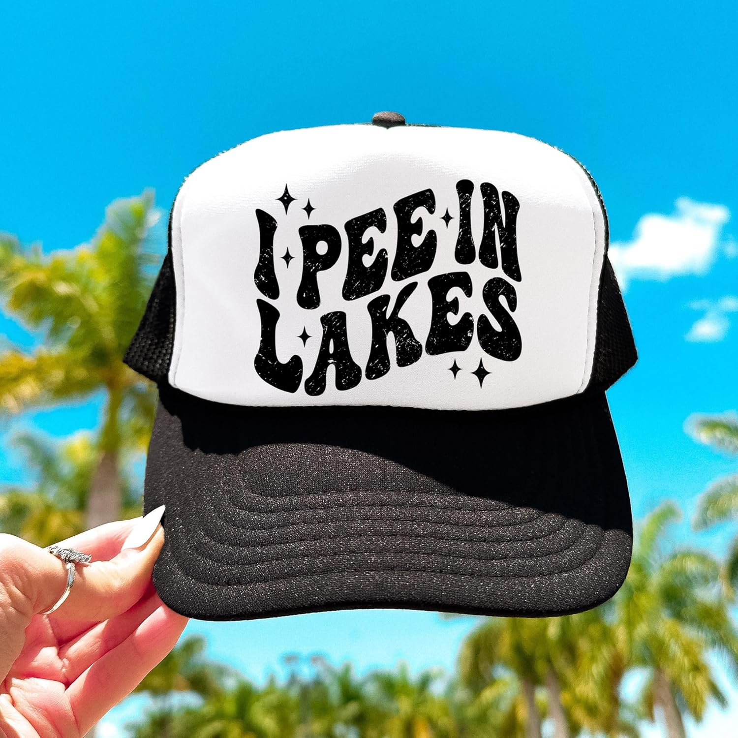 Olive Loves Apple - I Pee in Lakes Funny Truckers Hats