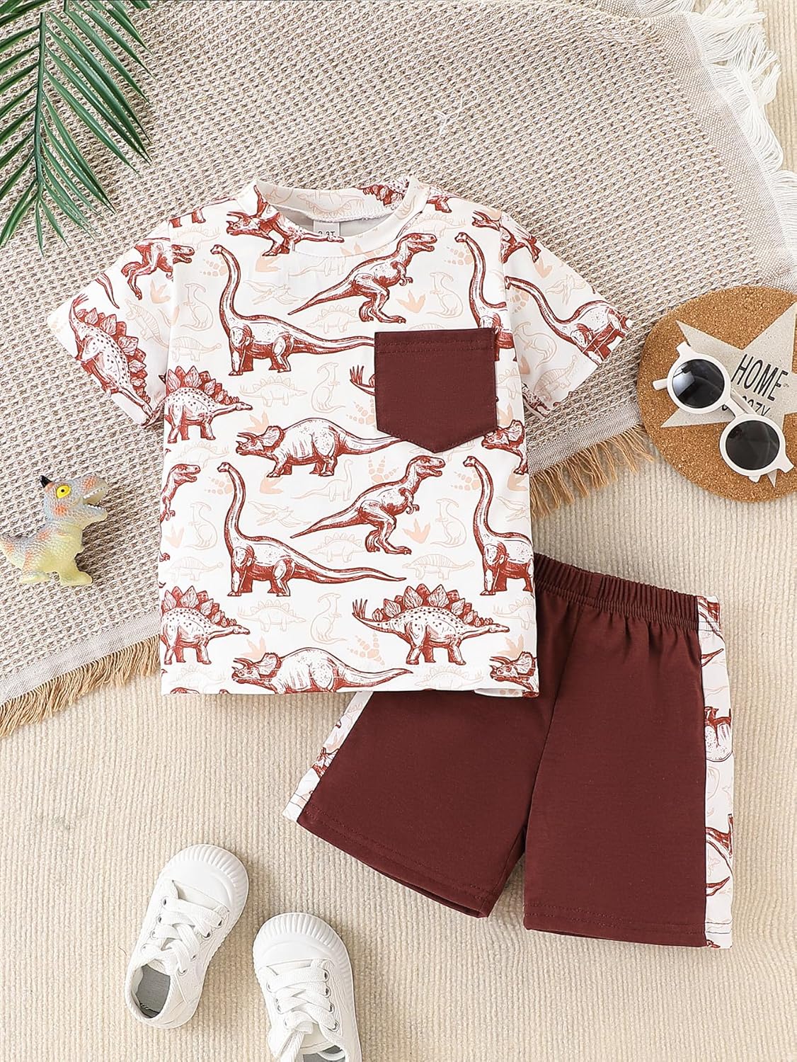 2-7T Toddler Boys Shorts Shirts Set for Summer