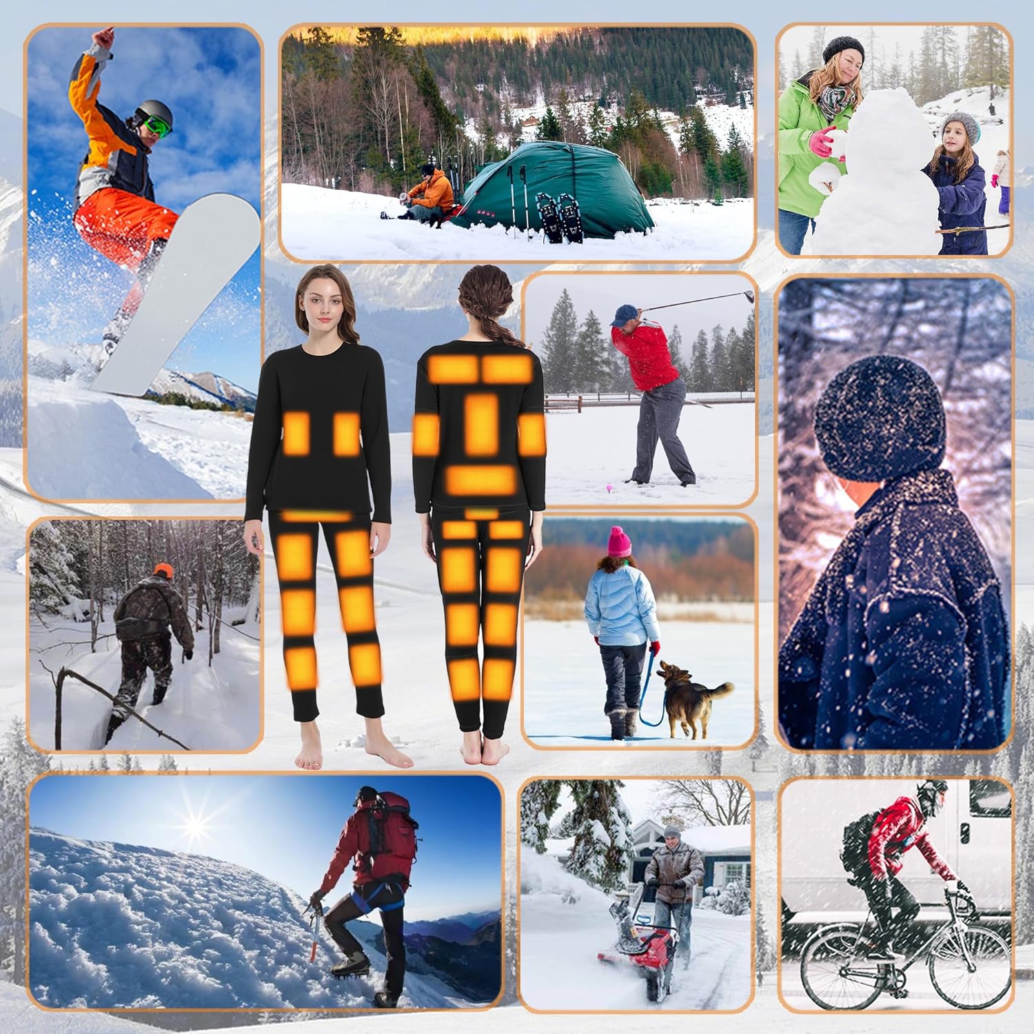 Warm All Day Heated Thermal Underwear