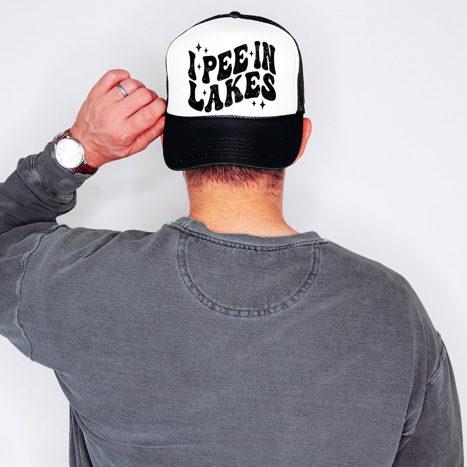Olive Loves Apple - I Pee in Lakes Funny Truckers Hats