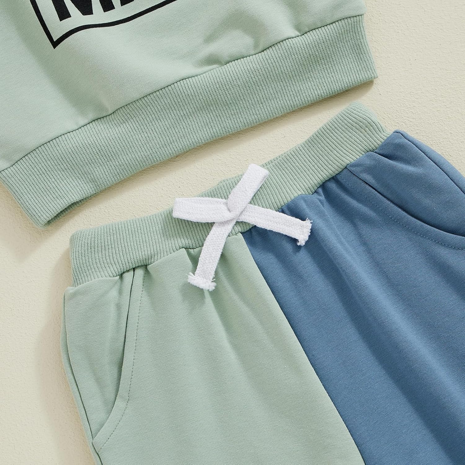 Baby Boy Contrast Letter Print Fall Outfit Set